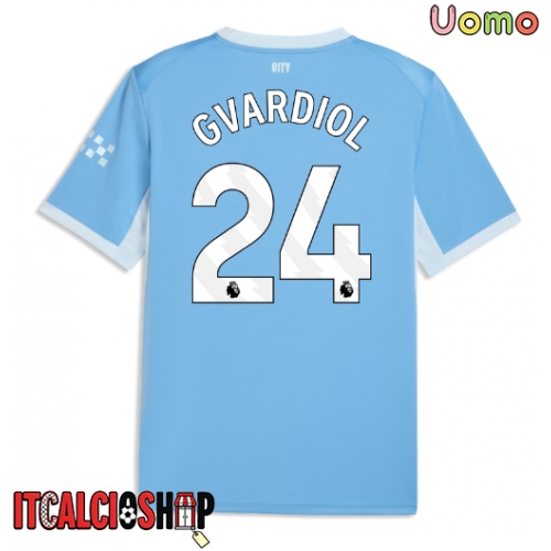 Manchester City Josko Gvardiol #24 Prima Maglia 2026-27 Manica Corta